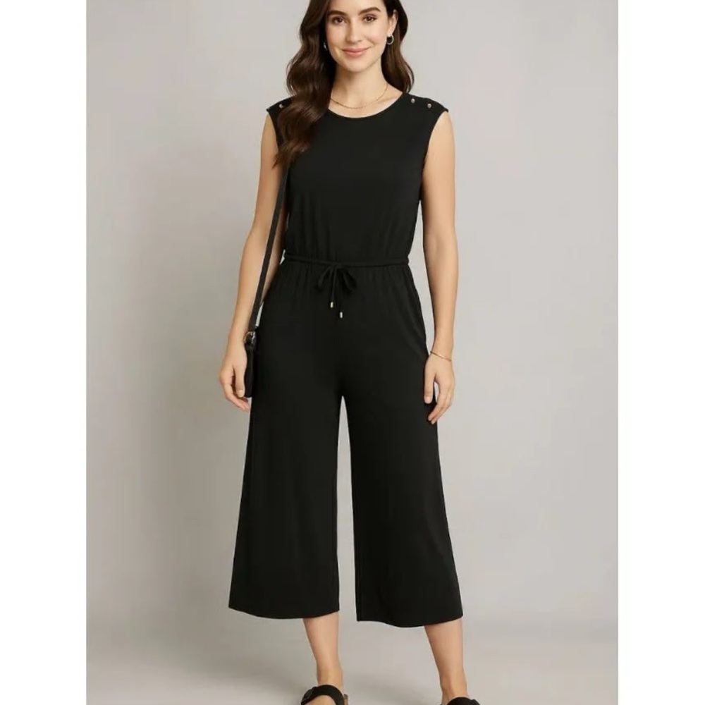 LAUREN RALPH LAUREN
Dreshima Button Detail Cropped Knit Jumpsuit